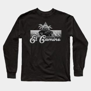 El Camino Retro BW Long Sleeve T-Shirt